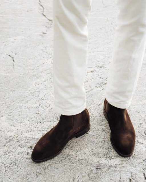 Brown suede Chelsea boot